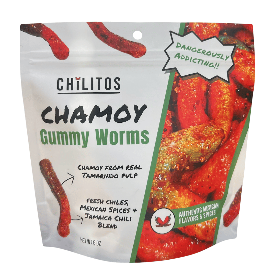 その他 chami Gummy Worms With Chamoy - Chilitos Dulces y Chamoy