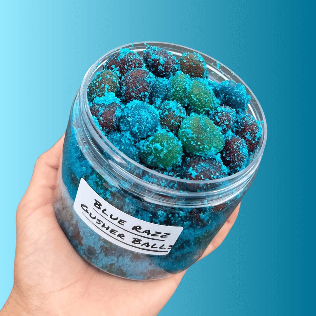 Blue Razz Sour Gusher Balls